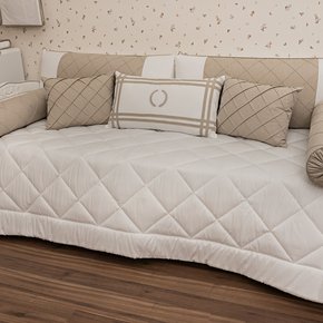 01 kit cama classic bege 8 pecas